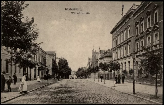INSTERBURG Tschernjachowsk Ostpreussen - Wilhelmstraße - TOP sw-AK um 1915