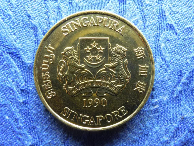 Singapore 5 Dollars 1990, Km94 Unc