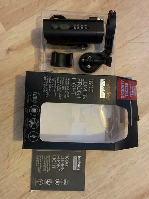 HALFORDS ADVANCED 1600 Lumen Front Bike Light Black 42.99