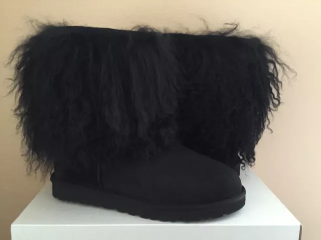 Ugg classic short sheepskin cuff mongolian fur best sale boots