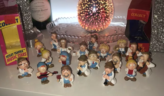 1994 Lyons Tetley Tea Folk Stars Band English Uk Toys Figures Bundle Lot Vtg