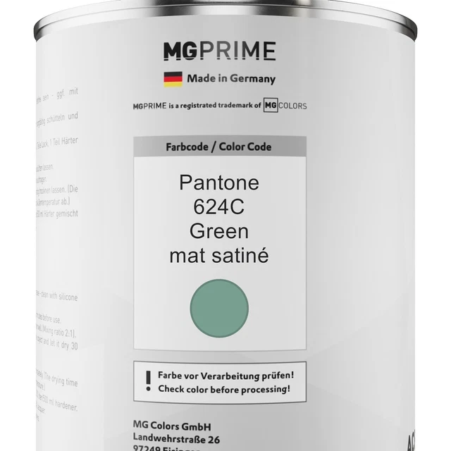 PANTONE 624C GREEN mat satiné peinture acrylique 1,5L durcisseur y.c ...