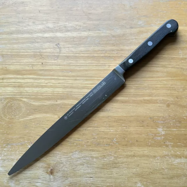 NICE Older WUSTHOF DREIZACKWERK Germany 8” Blade Stainless Steel Carving Knife