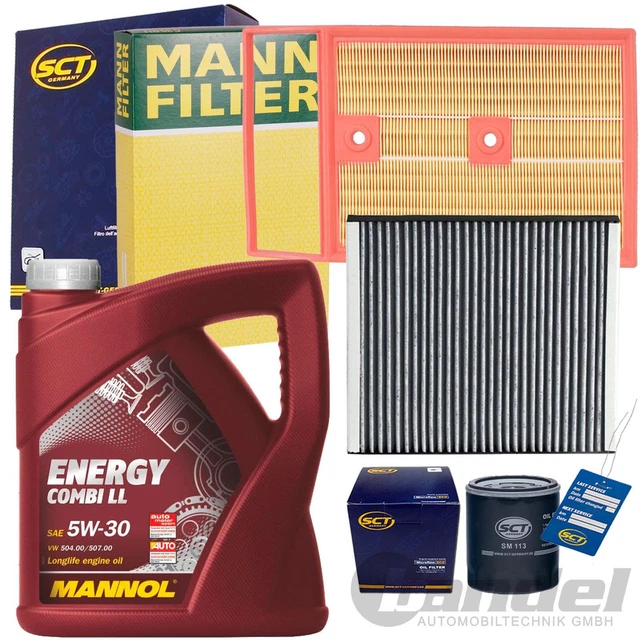 Kit Manutenzione BMW 320D E90 163CV – 4 Filtri (olio, Carburante, Aria, Abitacolo) + 6 Litri Olio 5W30