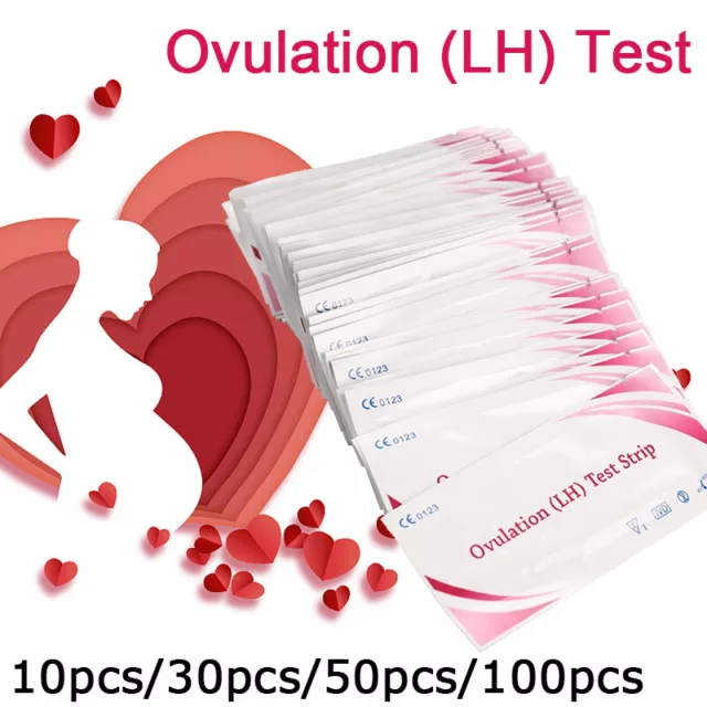 10/50/100pcs Ovulation (LH) Test Strips Urine Fertility Kit OPK High Sensitive