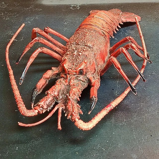 Vintage Lobster Plastic Blow Mold 14" L Realistic -  Restaurant Decor