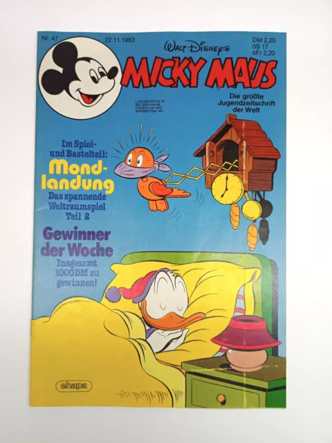 Micky Maus Heft Nr. 47 | 1983 | komplett mit Beilage | Top Zustand