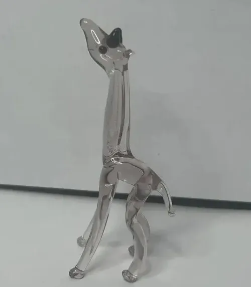 Giraffe Figurine Hand Blown Art Glass Murano Handmade Animals Collect