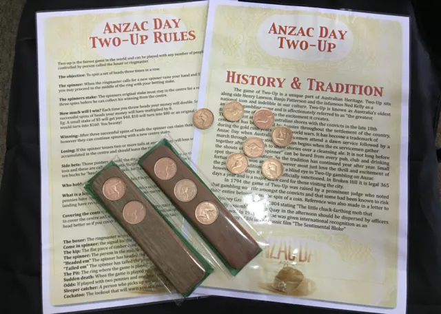 Anzac day Aussie Two-Up Game kits for pubs and clubs and BBQs.