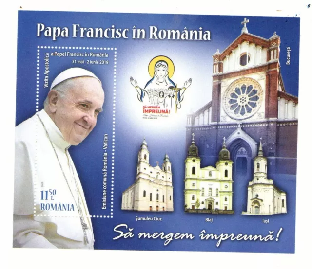 2019 Romania foglietto congiunto con Vaticano MNH