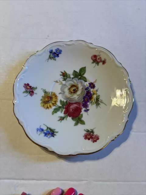 Mitterteich Bavaria Germany Meissen Floral Saucer