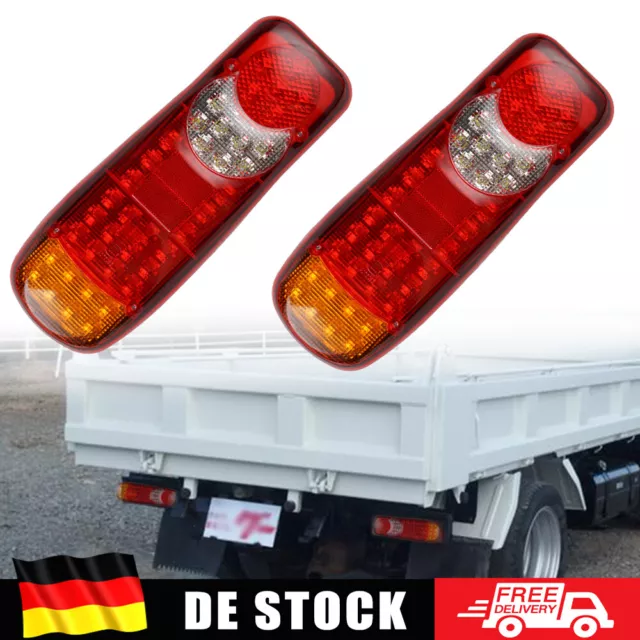 2x 46 LED Anhänger Rücklicht Rückleuchten Set Anhänger Beleuchtung 12V PKW LKW