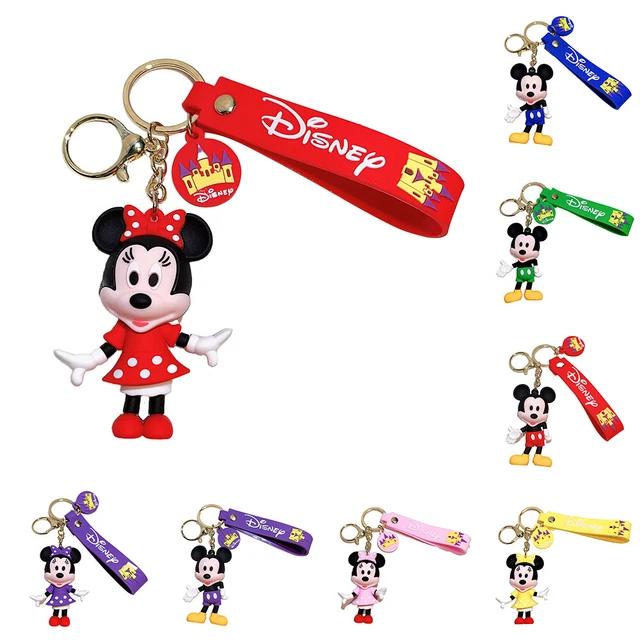 Disney Minnie Mickey Keyring Keychain Cartoon Charm Bag Decor Kids Xmas Gifts.