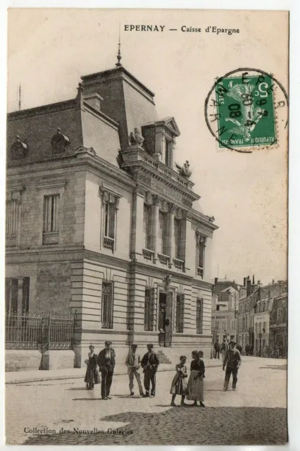 EPERNAY - Marne - CPA 51 - Shops - la Caisse d'Epargne