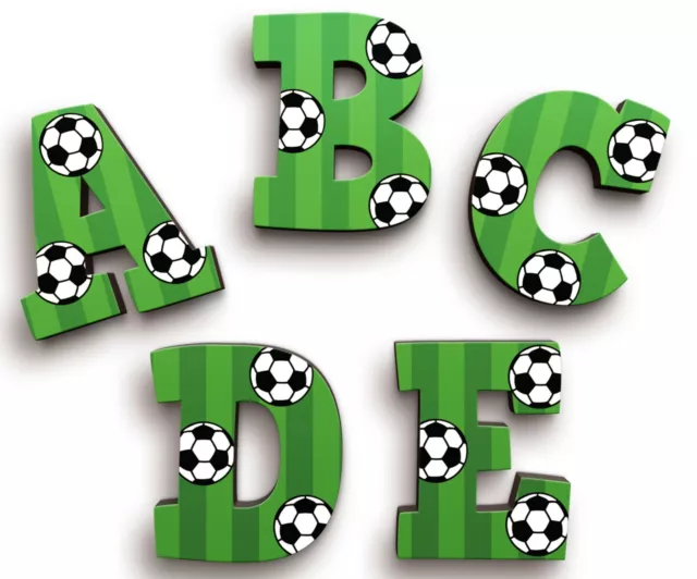Soccer Football Wooden Letters for Kids Names on Bedroom Doors, Walls or Nursery