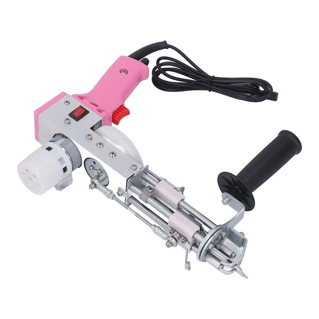 (Enchufe del Reino Unido) pistola de mechones de alfombra mango ajustable 360° 100-240 V hágalo usted mismo alfombra doméstica