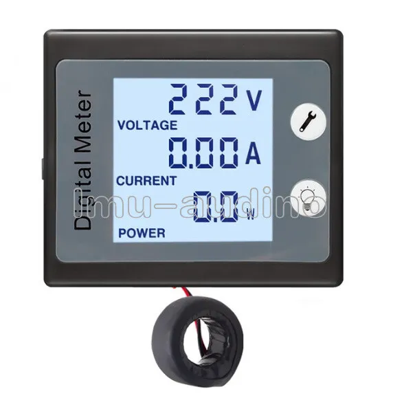 AC 80 to 260V LCD Digital 100A Volt Watt Power Meter Ammeter Voltmeter 110V 220V