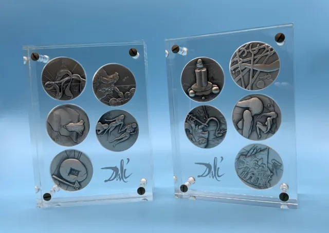Salvador Dali Rare Pure Silver Signed  Ten Commandments 10 Pc Set Reduce By £200