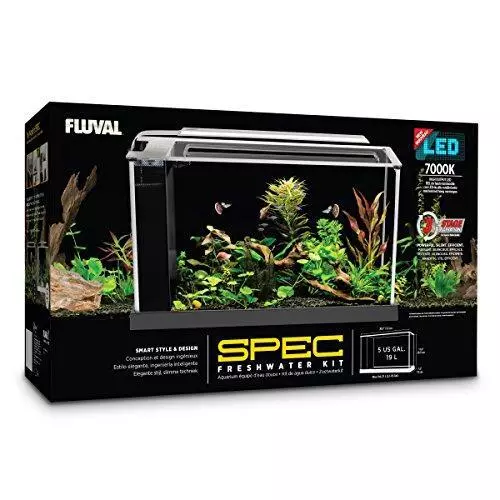 Fluval SPEC Aquarium Kit, Aquarium with LED Lighting and 3-Stage Filtration