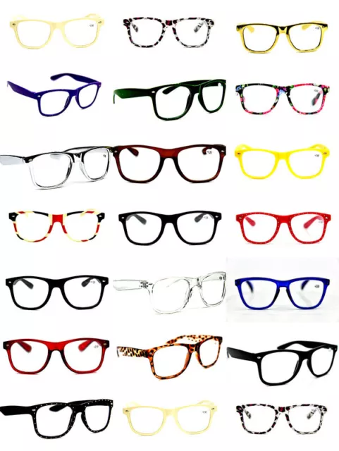 Classic Fashion Unisex Big Frame Geek/Nerd Reading Glasses in 23 Colours TN49