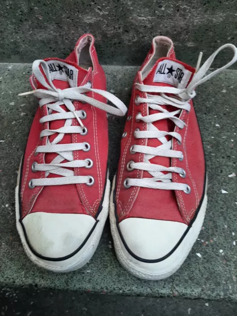 CONVERSE CHUCKS ALL Star Made in USA taglia 10 1 2 44 5 rosso vintage anni 90 EUR 20 00 PicClick IT