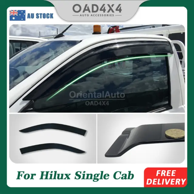 Injection Weathershields 2pcs Weather Shields for Toyota Hilux Single Cab 2015+