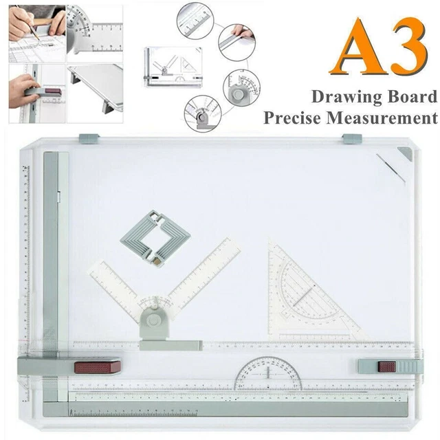 Multifunktional Professionelles Zeichenbrett Zeichenplatte Reißbrett A3 Kit Set
