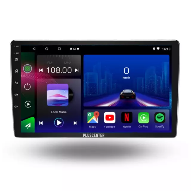 Universal 10in Double Din Android 12 Car Stereo CarPlay Head Unit Bluetooth FM