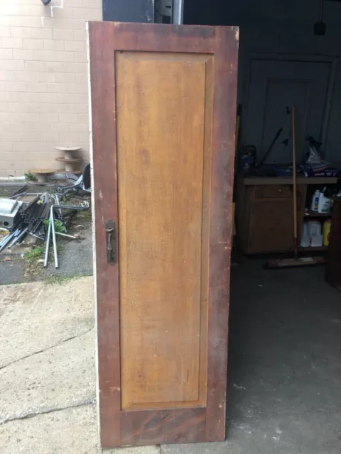 c1820/30 grain painted pantry door GORGEOUS color original hardware 72” x 23”