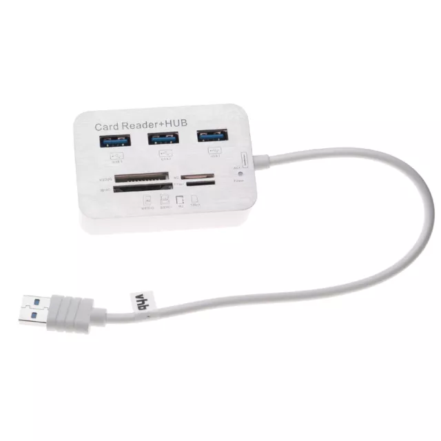 SD Kartenleser USB 3.0 Typ A zu 3x USB-Hub + MS/SD/M2/TF Slots