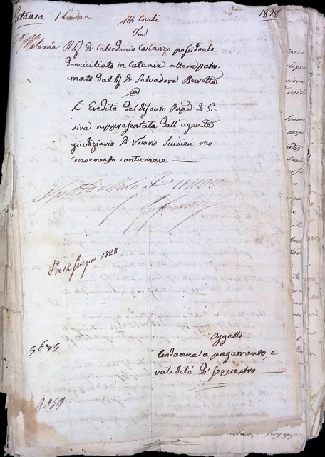 (C68)-Regno Delle Due Sicilie Fascicolo Manoscritto Principe Di Gisira 87 Pagine