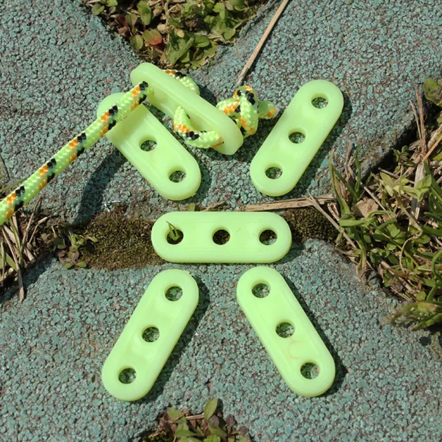 10PCS Camping Tent Awning Cord Guy Line Rope Luminous Tensioners Canopy Fastener