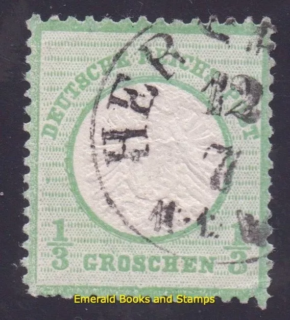 EBS German Empire 1872 - ⅓ Groschen - großer Brustschild - Mi. 17 used cv€20 (u7