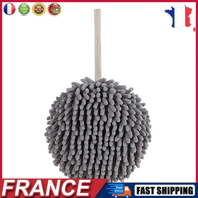 Wipe Hands Towel Ball Super Absorbent Fast Drying Chenille Towels (Grey) fr