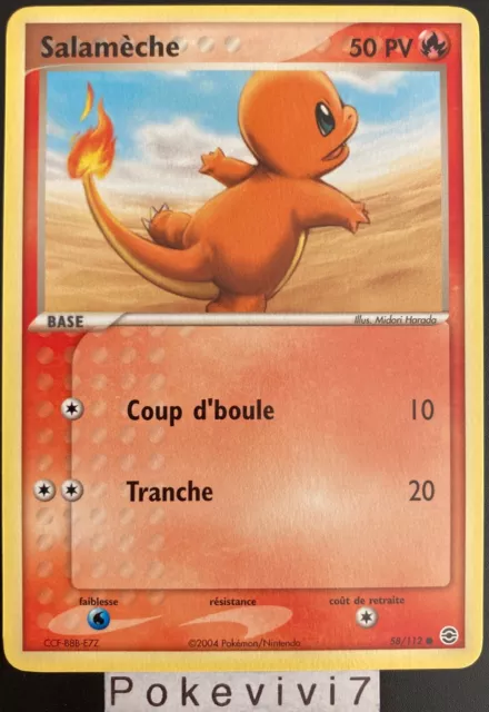 Carte Pokemon SALAMECHE 58/112 Bloc EX Rouge Feu Vert Feuille FR NEUF