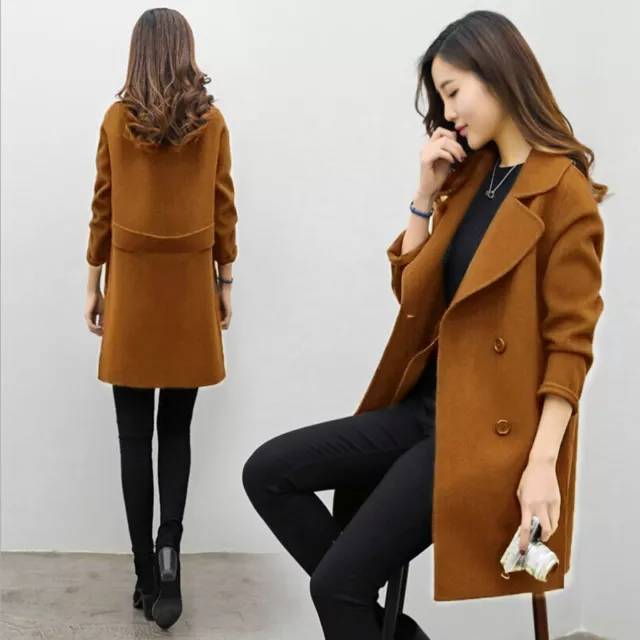 Womens Slim Blazer Formal OL Work Jacket Long Sleeve Outwear Suit Coat Tops