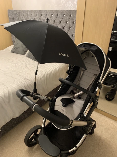 iCandy Peach 5 Beluga Black And Chrome Pram Pushchair Bundle