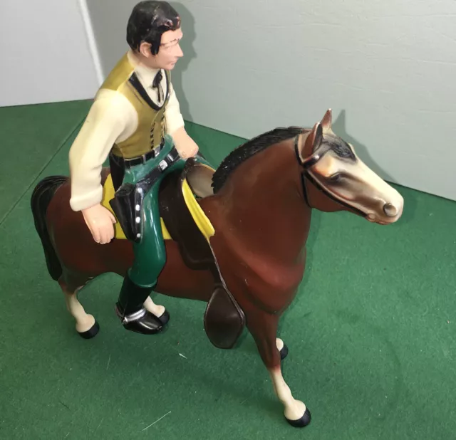 VINTAGE 1950's HARTLAND Plastics Wyatt Earp FIGURE Loose - Figure Horse Saddle