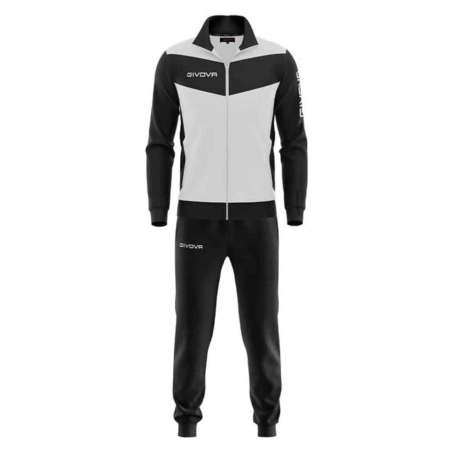 Givova King Tuta per Sport, unisex, Taglia M - Nero-bianco