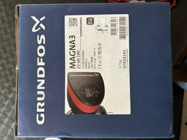 Grundfos Magna 3 25-60 180 1x 230 50/60hz model e 97924245