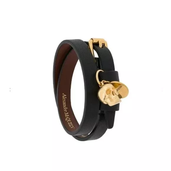 NIB Alexander McQueen Skull Double-wrap Bracelet