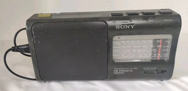 RÉCEPTEUR RADIO SONY ICF-SW33 FM STEREO/SW/MW/LW PLL SYNTHESIZED