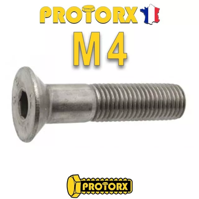 VIS TÊTE FRAISÉE M4 x (10 à 30mm) | 10 à 50pcs | VIS À MÉTAUX FHC - INOX A2