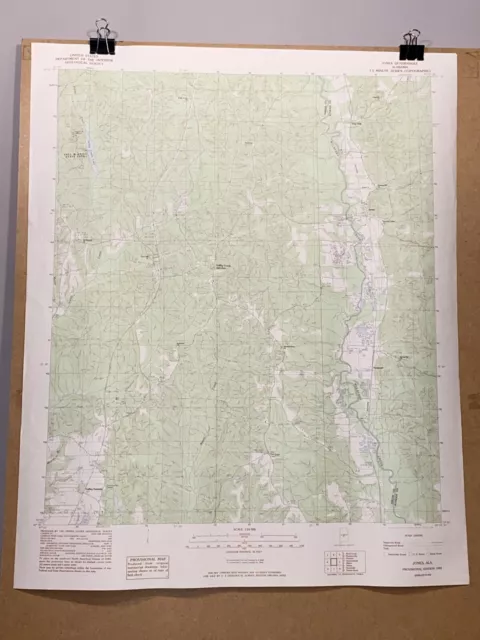 Jones Alabama Autauga Dallas County Old Map Topographical Survey Mulberry Creek