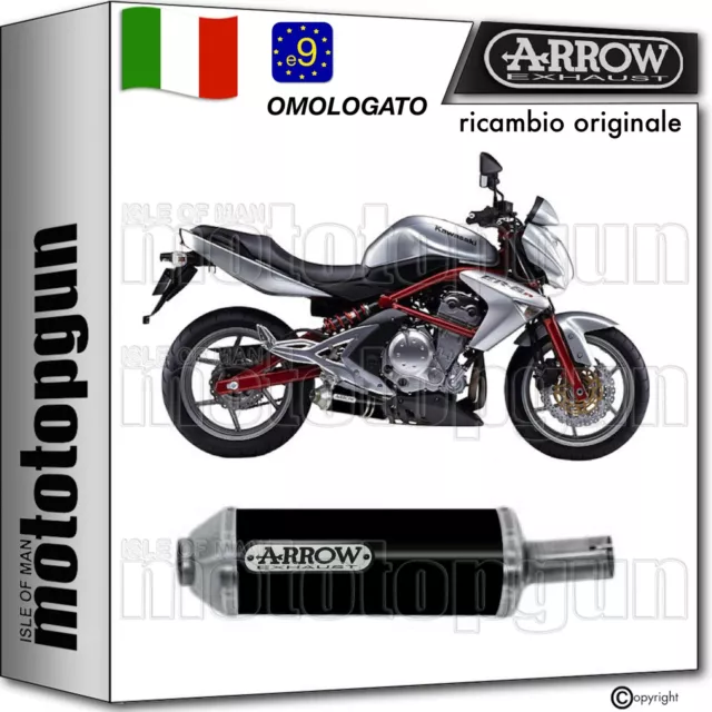 Arrow Scarico Omologato Maxi Race-Tech Nero Kawasaki Er6N Er-6N 2009 09 2010 10