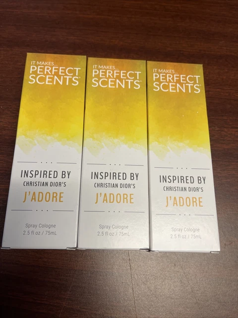 3 Pk Perfect Scents Inspired by Christian Dior J'Adore 2.5 fl oz **