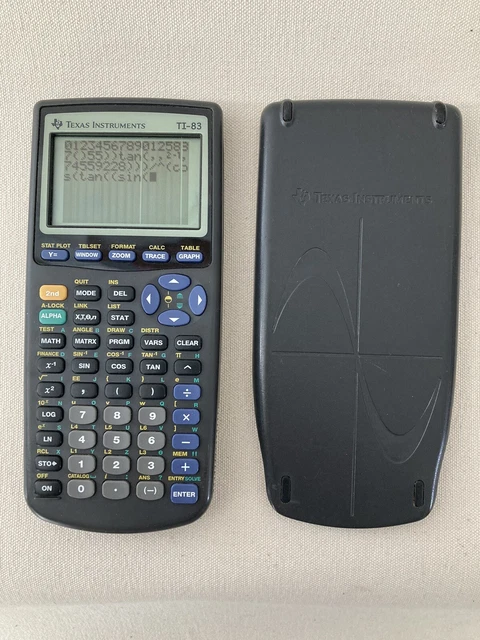 Texas Instruments TI-83 Graphing Calculator with Cover - Tested Works