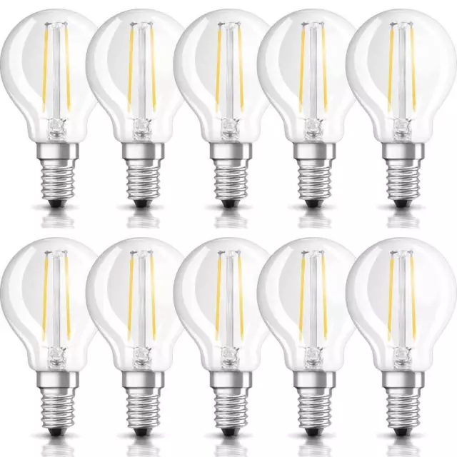 10 x Bellalux LED Filament Tropfen 2,5W = 25W E14 klar 250lm warmweiß > UVP 39€