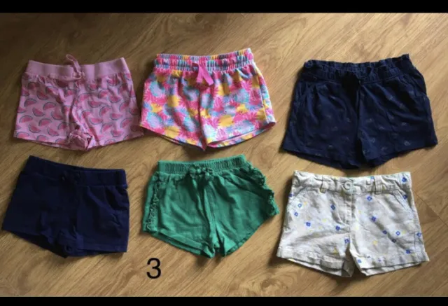 Bundle of Girls summer shorts, 5-6 years