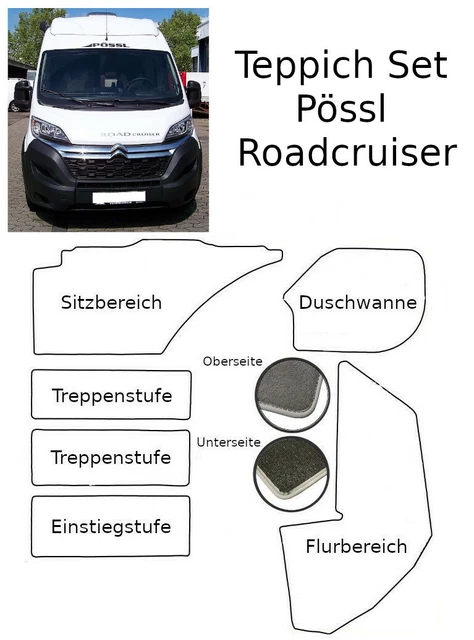 Carpet Set for Camper Pössl Roadcruiser With Raumbad Motorhome